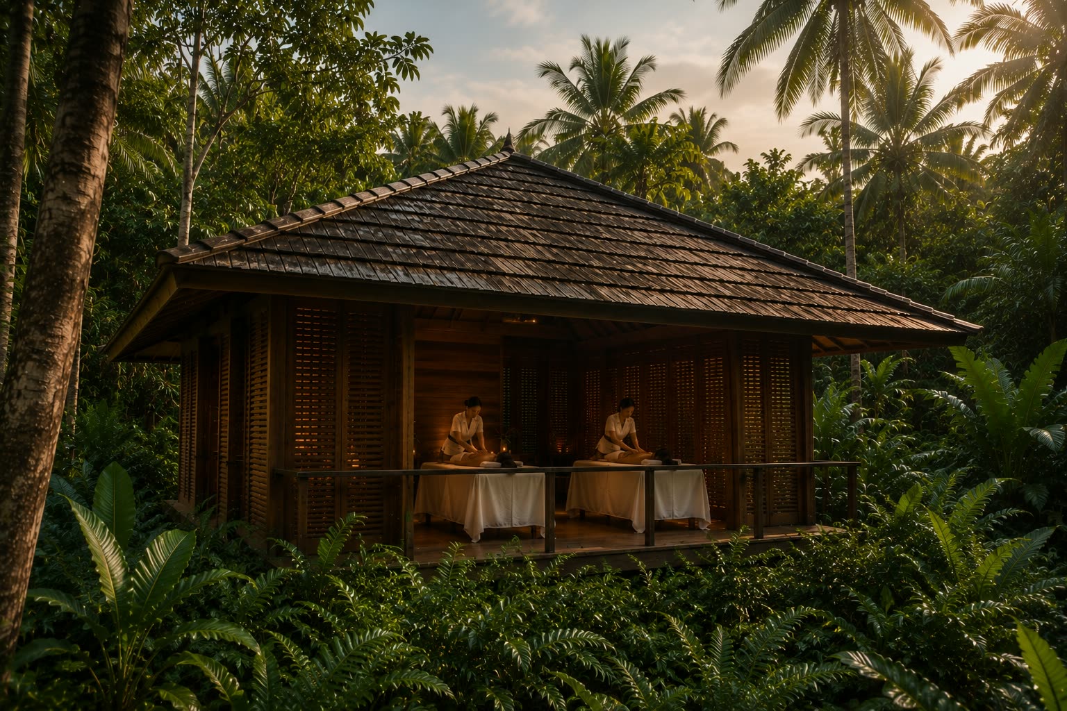 Spa treatment room outdoor